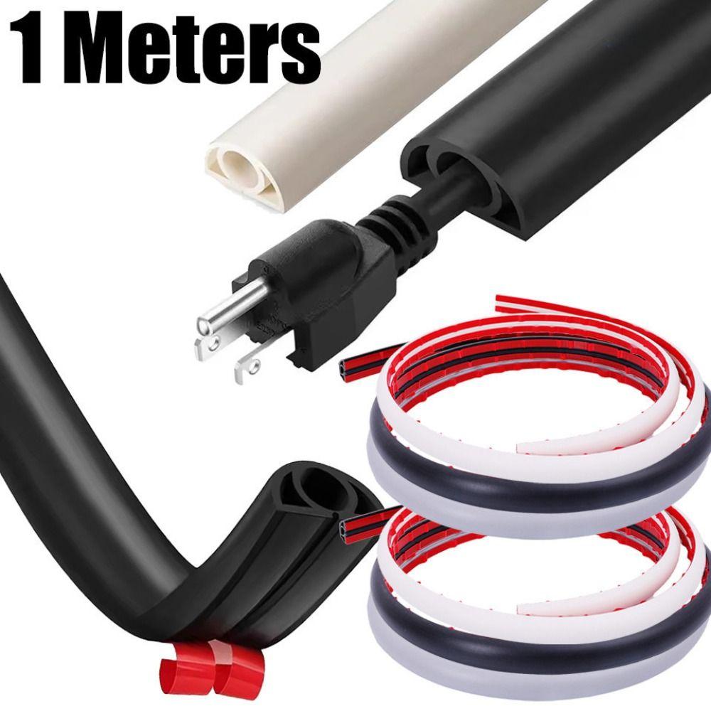 1M Anti Extrusion Wire Protector Self-Adhesive Wire Conduit Practical Electrical Cover
