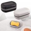 1 шт. Мыльница с крышкой, дорожная, многоразовая, контейнер для держателя посуды, мыльница, аксессуары для ванной комнаты, ПП, двухслойная дренажная сетка, ручка