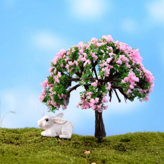 Miniature Tree Fairy Garden Decor Dollhouse Plant Pot Figurine DIY Craft Ornament