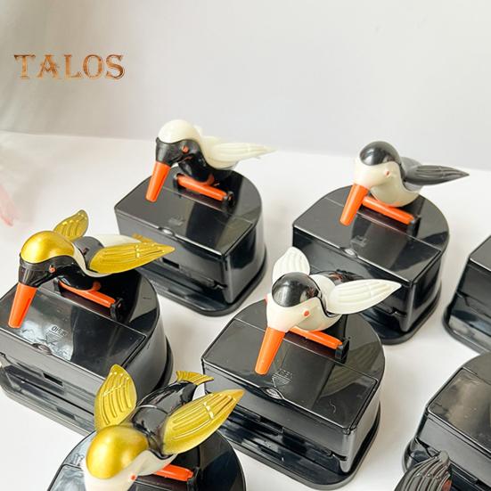 Toothpick Woodpecker Press Bird Dispenser Toothpick Holder Portable Home Office Restaurant Desktop Automatic Toothpick Organizer Container