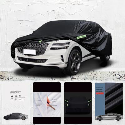 Для GENESIS gv80 Автомобильный чехол от снега, пыли, УФ-лучей, мороза 210T, с защитой от отслаивания краски и отталкивающий воду Цвет: Черный