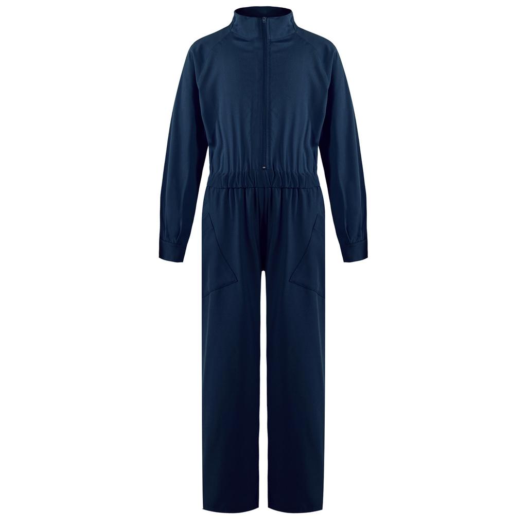 Girls Practical Wear Stand Collar Jumpsuit for Daily Activities