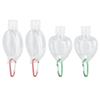 2Set 50ml Travel Bottle with Keychain   Plastic Liquid Bottle Refillable Leakproof Transparen