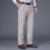 2024 Men's Spring/Autumn Casual Cotton Trousers: Middle-Aged Business Formal Dad Pants