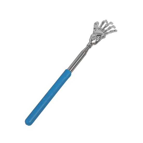 Раздвижная металлическая чесалка для спины с резиновыми ручками, портативный телескопический массажер для спины, инструмент для снятия зуда кожи, наполнитель для чулок для мужчин, женщин и детей