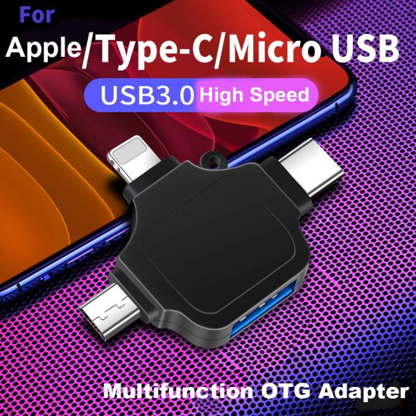 Адаптер 3,0 3 в 1, клавиатура, мышь, высокий ток для Iphone, Ipad, разъем для зарядки, USB-адаптер для чтения карт памяти, OTG