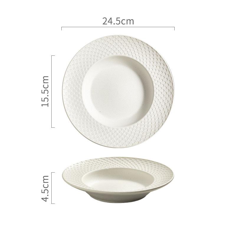 Креативная текстура Керамическая глубокая тарелка Ресторанная толстая суповая тарелка Салатная тарелка Тарелки для пасты Молекулярная пищевая специальная посуда