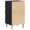 Nightstand Black Oak Look 40 x 35 x 70 cm Engineered Wood