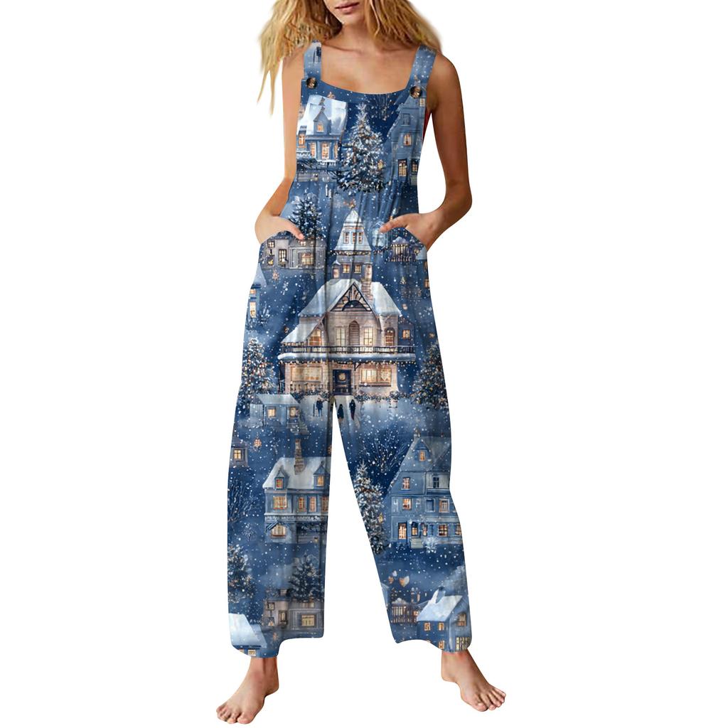 Women's Jumpsuit Printed Casual Loose Jumpsuit