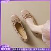 Square Head Single Shoes Women's Soft Sole Shallow Mouth Bow Ballet Shoes Flat Sole