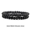 Set Bracelet Couples Distance Black White Natural Lava Stone Tiger Eye Beaded Yoga Bracelets for Men Women Elastic Rope Jewelry