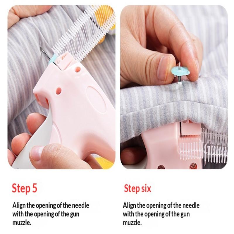 Пистолет для этикеток Держатель для квилтов Пистолет для бирок Мягкий силиконовый Безигольный защелкивающийся Одноигольный швейный пистолет Не оставляющий следов лист Противоскользящий инструмент