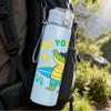 1PC See You Later Surfing Crocodile 750ml Color Plastic Sports Water Bottle Leakproof Flip Straw Lid Suitable for Sports Office Home Use