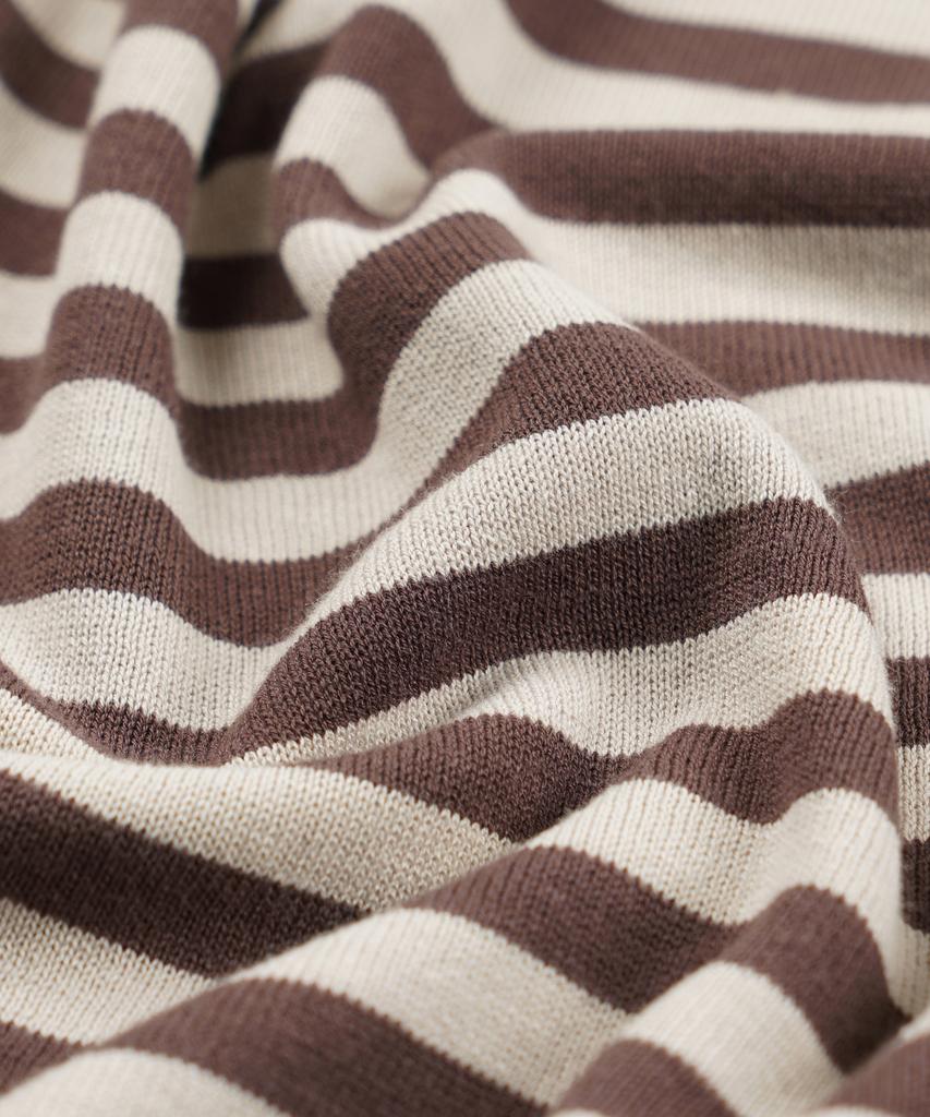 FRIZMWORKS Полосатый вязаный лонгслив _ Коричневый