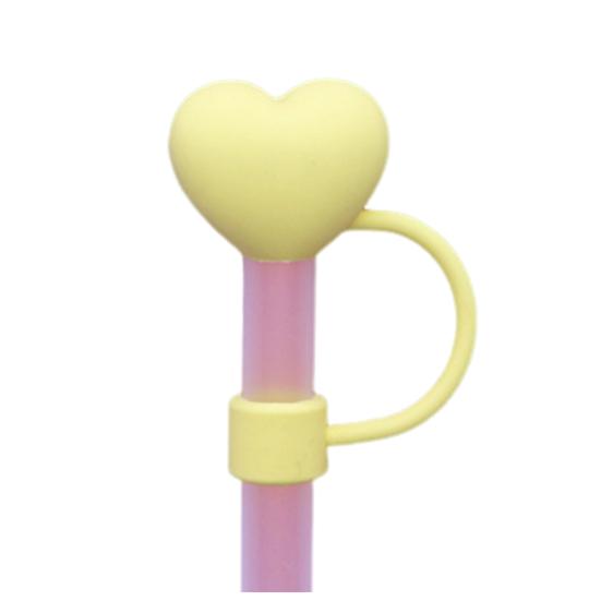 1/8 шт. 9-10 мм Соломинка Крышка в форме сердца любви Пищевой силикон Многоразовая Пыленепроницаемая Милая 30/40 унций