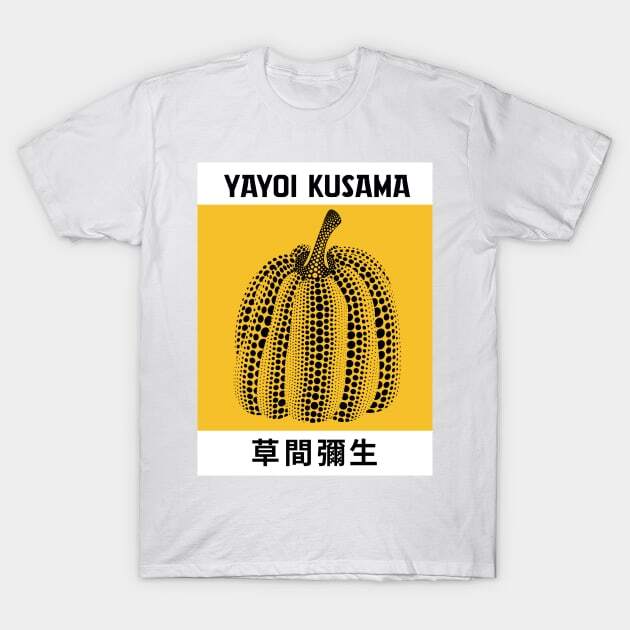 Yayoi Kusama Yellow Pumpkin Exhibition Art Design Wall Art T-Shirt S-5XL Fast Sh