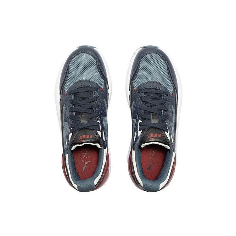 Puma X-Ray Speed Ткань Кожа Спортивные Ретро Низкие Кроссовки Унисекс Синий Серый 384638-13