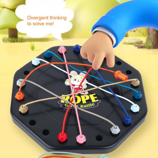 1 набор для детей, игра по распутыванию веревок, настольная игра, развивающая логическое мышление, интерактивная обучающая игрушка для распутывания эластичных веревок