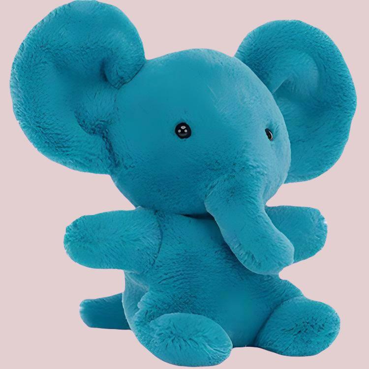 Jellycat Серия «Животные джунглей» Послушный слон Мягкая кукла Плюшевая кукла 15 см