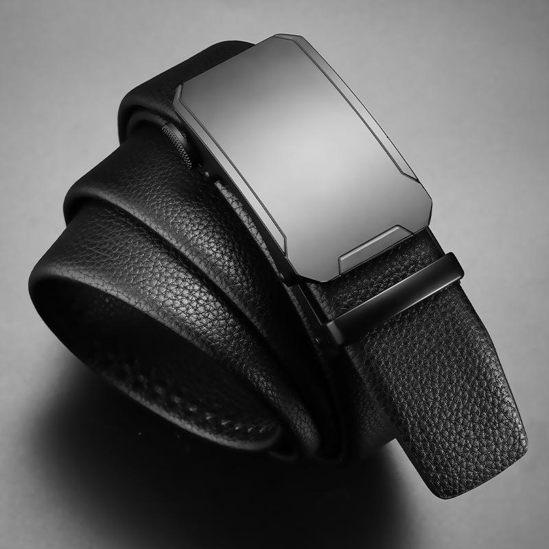 Мужской ремень Ремень из натуральной кожи Ремень с автоматической пряжкой для молодого человека Кожаный ремень Повседневный деловой ремень Мужской