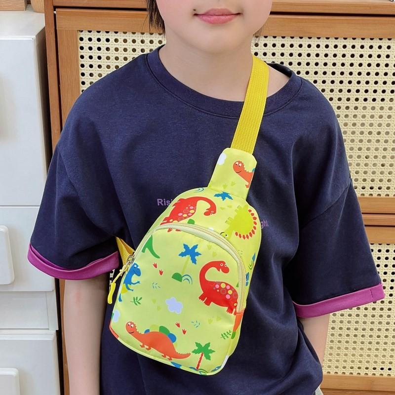 Детская школьная сумка через плечо с мультяшным рисунком динозавра, единорога, паука