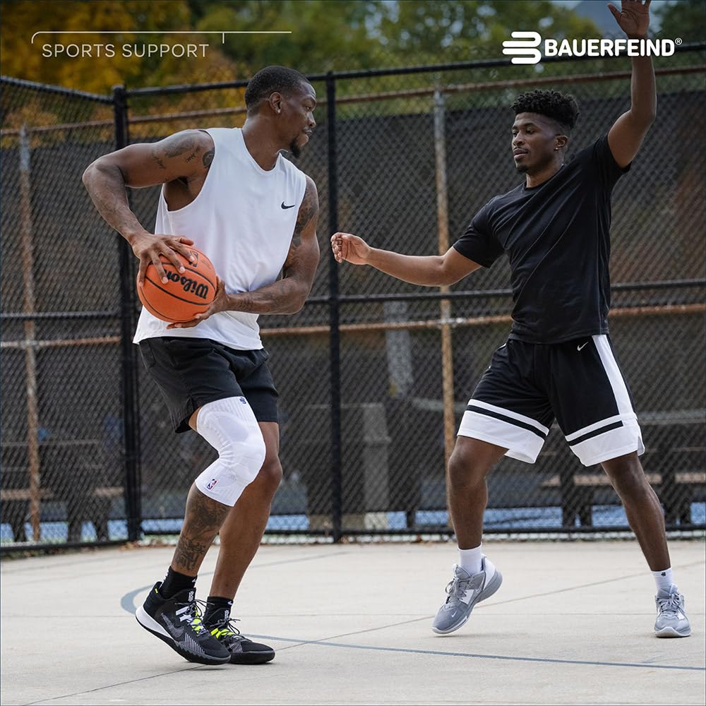 Bauerfeind СПОРТИВНЫЙ НАКОЛЕННИК NBA Наколенник Сделано в General Medical Стабилизирует коленный сустав силиконовыми подушечками и компрессией Размер (Виды спорта