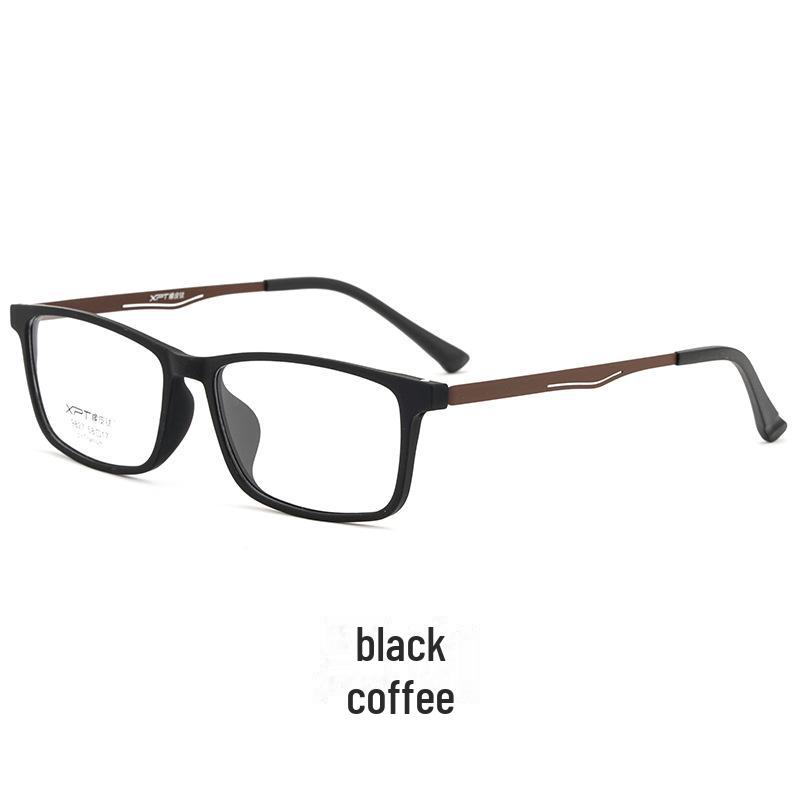 Men's Ultra-Light Pure Titanium Myopia Glasses Frame - Comfortable, Full-Frame with Elastic Paint 9827