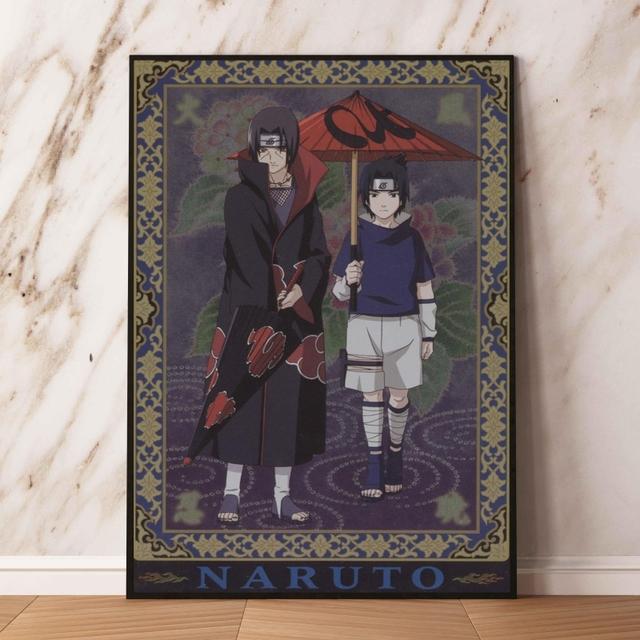 Japanese Anime Oil Painting Natuto Uchiha Sasuke Gift Manga Pictures Wall Art Prints and Prints Decoration