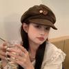 Japanese Corduroy Baseball Cap Y2k Painter Hat Simple Octagonal Hat  Sweet