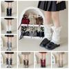Long Stockings Lolita Knitted Socks Solid Color Knitted Foot Cover Children's Foot Warmer  Lady