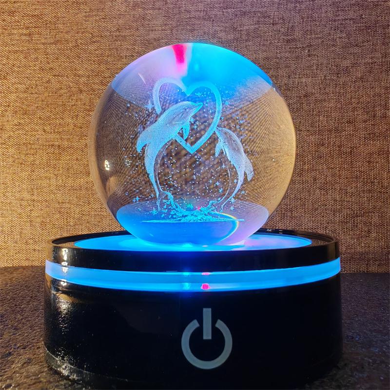 Солнечная система 3d хрустальный шар Хрустальный глобус Лазерная резка Хрустальный шар с шаровой подставкой Декоративные сферы планет Галактика Подарок на день рождения Украшения