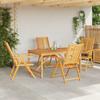vidaXL Garden Dining Set 5 pcs Brown Solid Acacia Wood