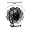 Pullman - Mini Ventilateur De Bureau Usb - Portable, Léger, Orientable - En Métal Noir