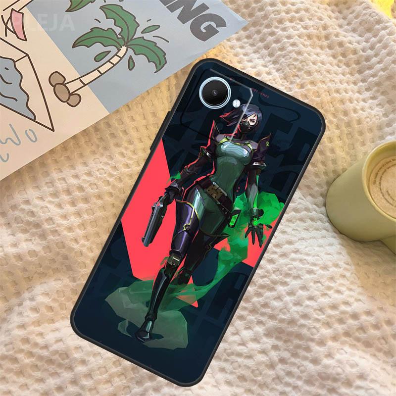 Крутой чехол для игры Valorant для Realme GT6 GT7 Pro C67 C65 C63 C61 C55 C53 C51 C35 C71 C75 11 12 13 14 15 Pro Plus