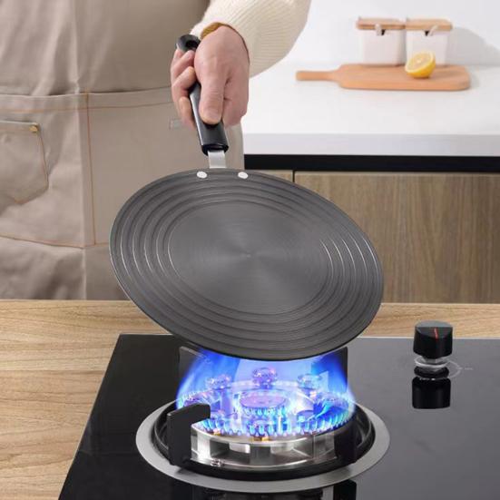 Тепловой диффузор для газовой плиты, алюминиевая термопластина 9/11 дюйма с ручкой, предотвращающей ожоги, поддон для быстрой разморозки, плита для медленного кипячения, кухонная утварь для быстрого размораживания