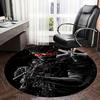 Black Powder Red Earth Chair mat Round Rug Office carpet, Non slip, Suitable for Living Rooms, Bedrooms Decor 1205575a