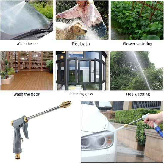 Насадка для водяного шланга, регулируемый режим распыления высокого давления, быстрый разъем, герметичный универсальный вращающийся распылитель, бытовой инструмент для мойки автомобилей