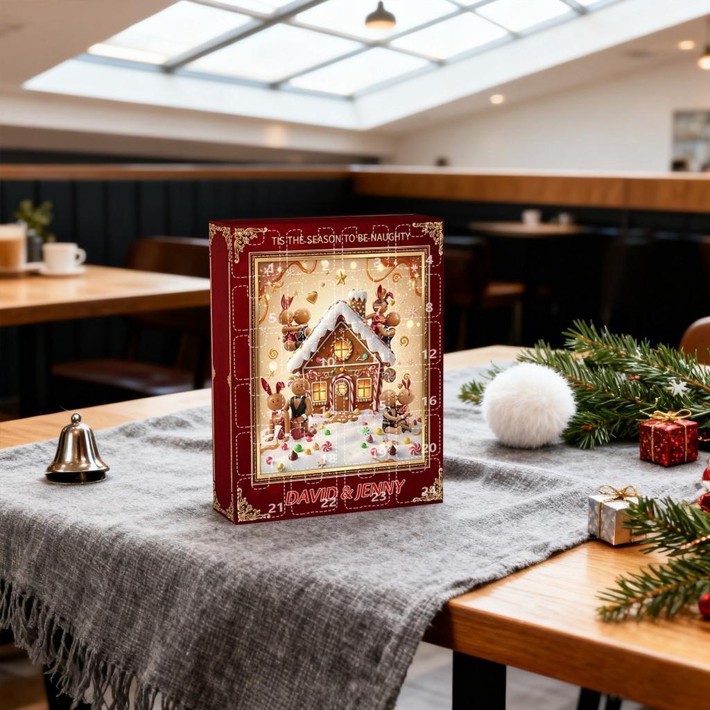 Рождественский адвент-календарь, 24-дневный адвент-календарь, праздничная коллекция для обратного отсчета, коробка-подвеска, подходит для рождественских подарков-сюрпризов