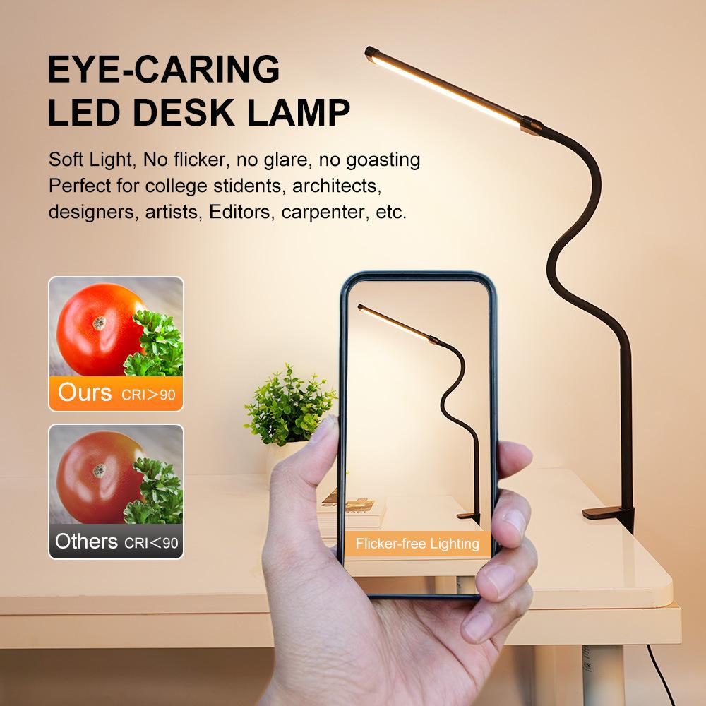 Double headed LED clip type remote control desk lamp reading lamp desktop Computer desk lamp architectural desk lamp Super Wide