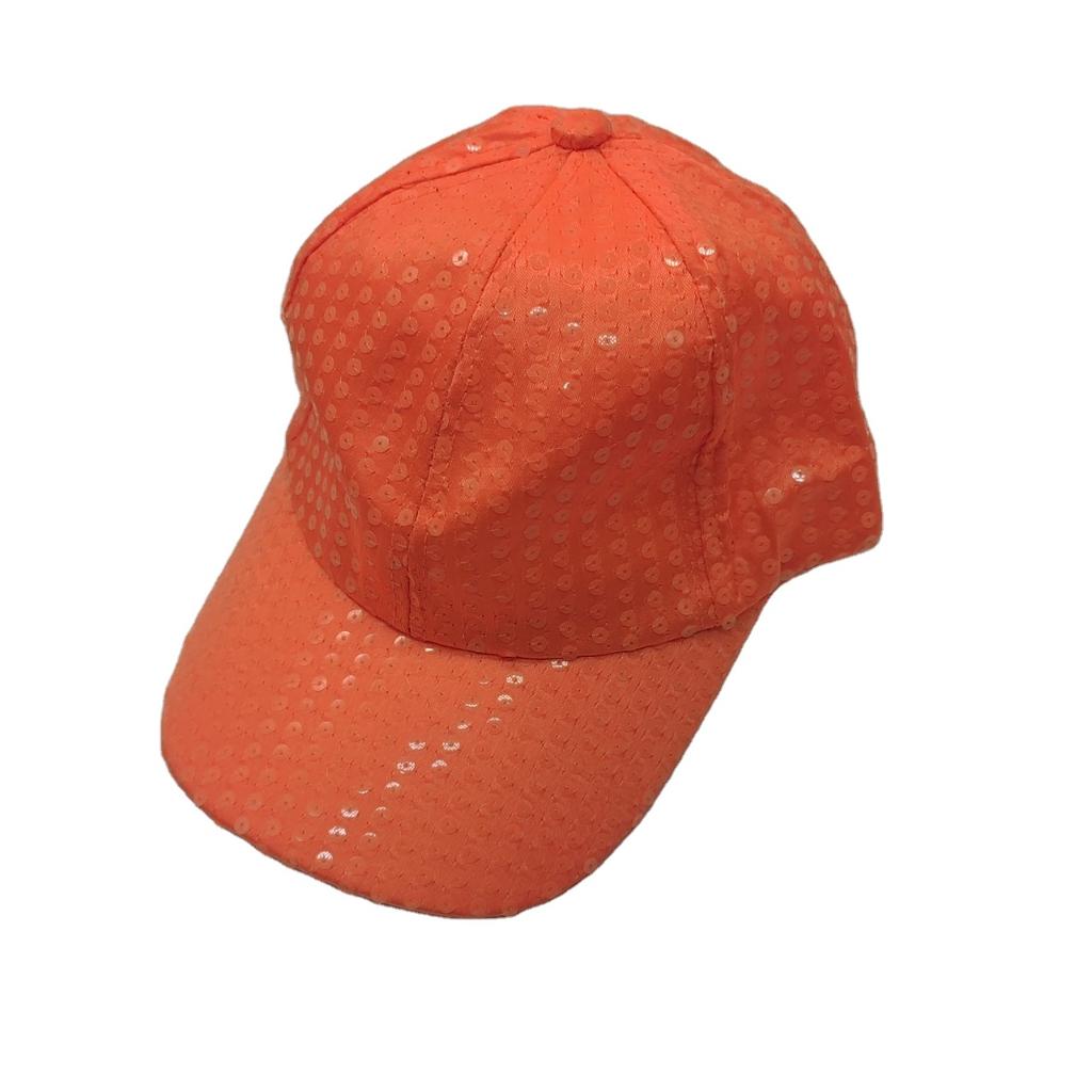 Adult Performance Fluorescent Sequin Baseball Cap Common Fabric Feature for Night Parties and Stage Use