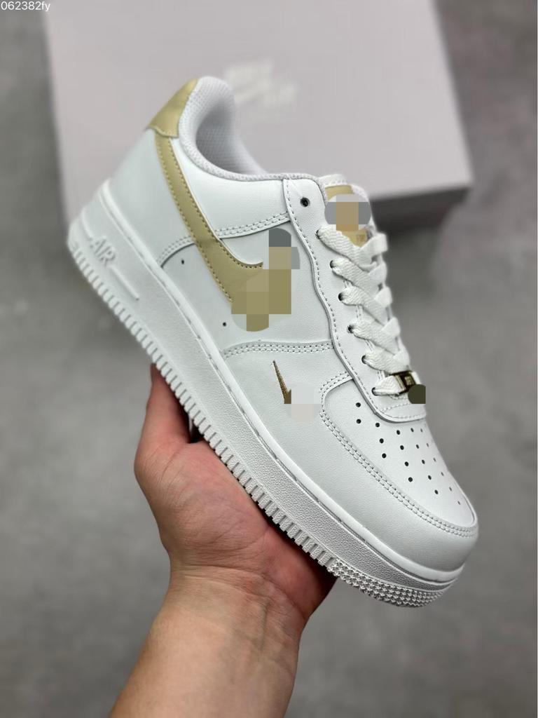 Оригинальные мужские и женские низкие повседневные кроссовки серии Air Force 1 - Полностью белые модные кеды AF1