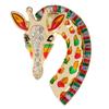 New Multicolor Rhinestone Giraffe Brooch Vintage Fashion Animal Pin Unisex Party Jewelry 2 Colors Available High Quality
