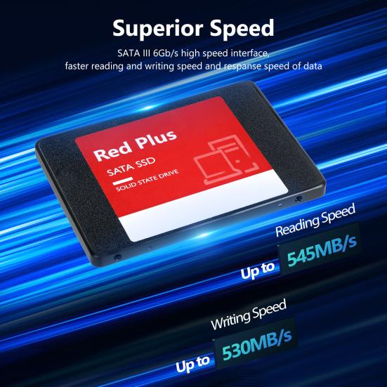 1/2/4 ТБ SATA 3 2,5-дюймовый SSD Скорость до 545 МБ/с Чтение 530 МБ/с Запись ПК Настольный компьютер Ноутбук Внутренний твердотельный накопитель Компьютерные аксессуары