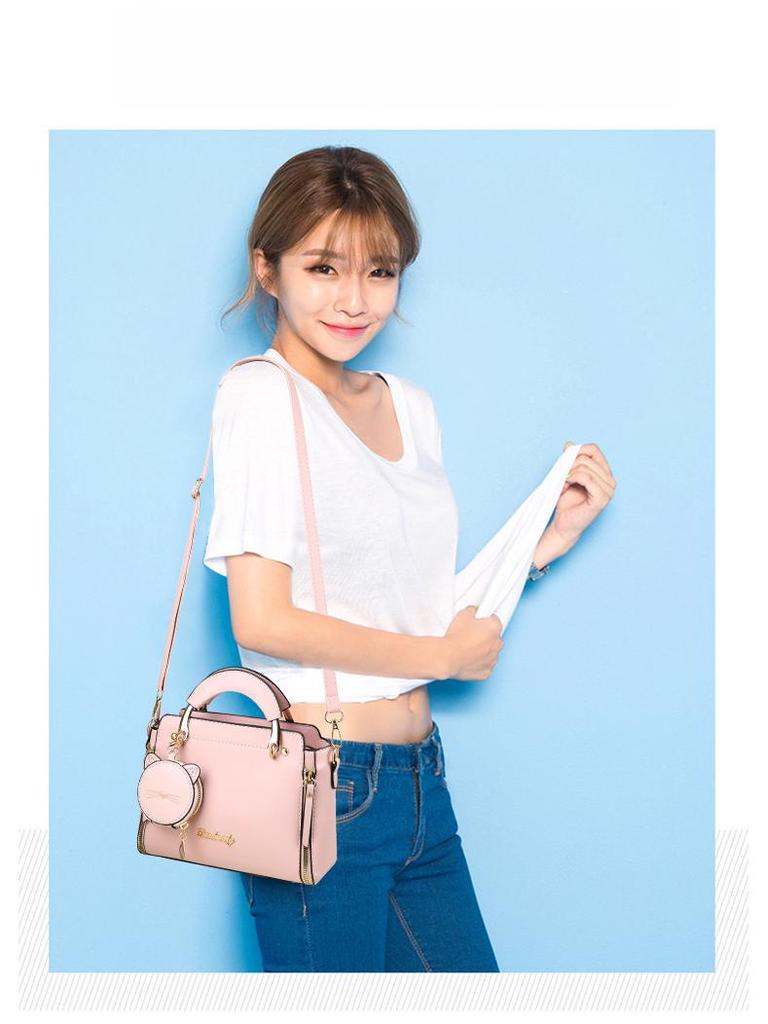 «Универсальная женская сумка через плечо 2023 года: Простая, симпатичная, однотонная сумка-мессенджер.