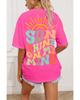 Azura Exchange Bright Pink SUNSHINE ON MY MIND Graphic Tee