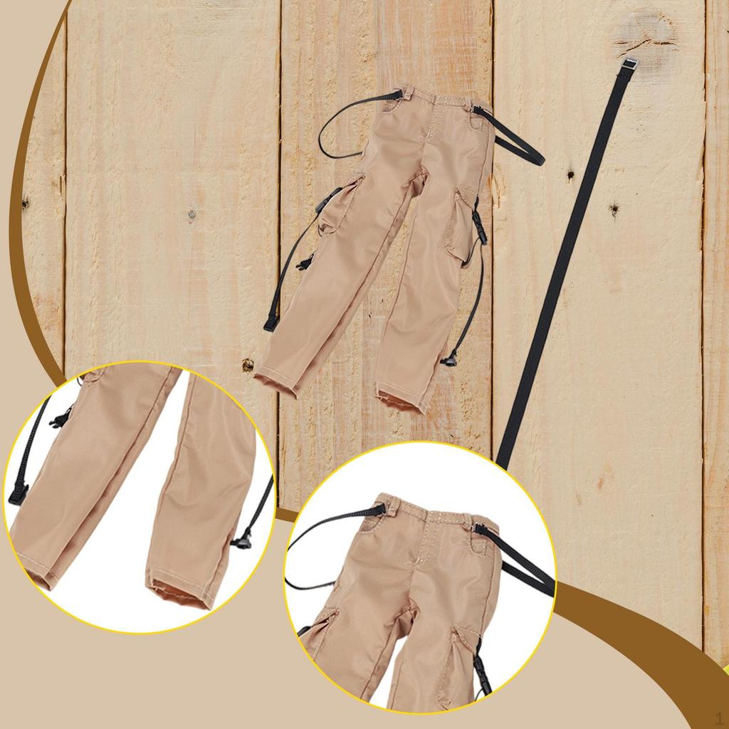 1/6 Action Figure Clothes Doll, Costume Accessories, Cargo Pants and Belt, , Miniature Clothing for
