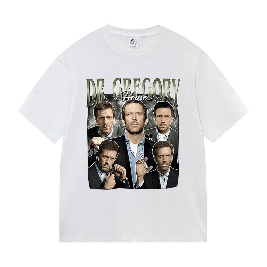 Dr Gregory House Md Vintage Graphic T Shirt Mens Gothic Fashion Short Sleeve Tshirts Man Casual 100 Cotton Tshirt Streetwear