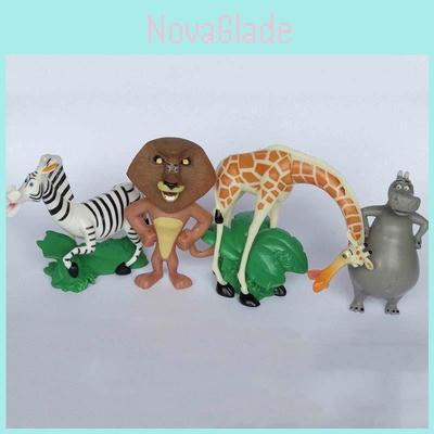 Украсьте Фигурки Персонажей из Мультфильма Мадагаскар Куклы Похожие на Персонажей Для Украшения Безопасный Материал ПВХ