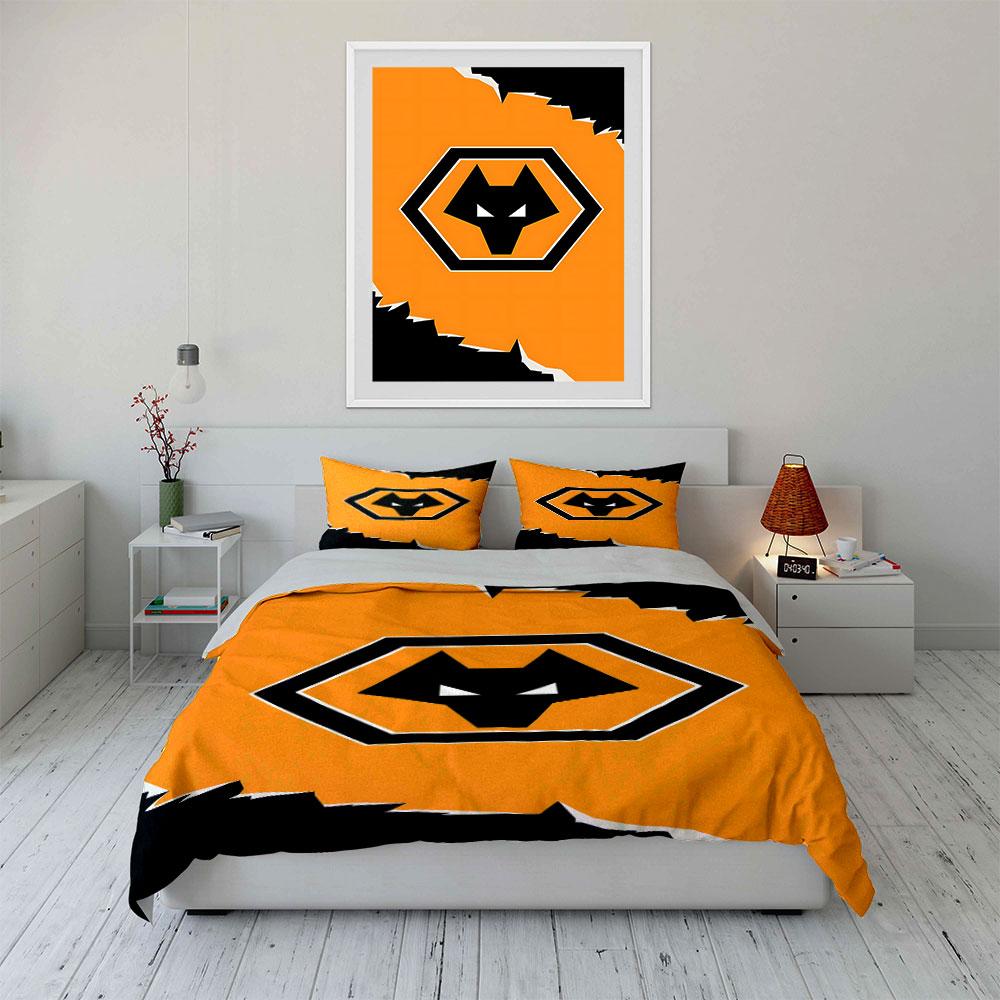 Wolf head geometric design. Bedding sets Duvet cover sets Duvet covers Pillowcases(1*Duvet Cover 2*Pillowcases without duvet insert)