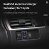 For Toyota QC PD 3.0 USB Car Charger Adapter Socket DC 12V-24V Mobile Phone Charger Adapter Fast Charging with LED Light
